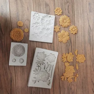 Mother Day Flower Petal Silicone Mold Peony Daisy Pattern Fondant Chocolate Cake Decorating Tool Handmade Baking Accessory