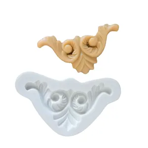 Vintage European style scroll pattern silicone fondant mold for relief cake decoration