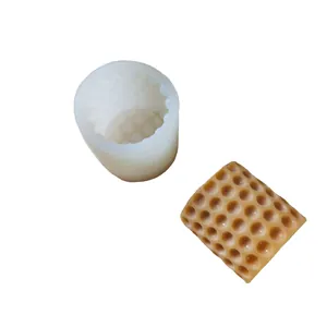 Zylindrische Silikonform für Waben-Duftkerzen und Schokoladenmousse-Kreationen