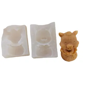 Moule en silicone tigre 3D pour mousse au chocolat et bougie parfumée en plâtre DIY