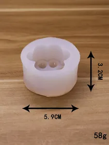Detaillierte Maße für Silikonform Katzenpfote: 5,9 cm breit, 3,2 cm hoch, Gewicht 58g.