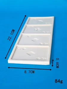 Dettaglio stampo in silicone carte da poker, dimensioni 22,1x8,7x0,6 cm