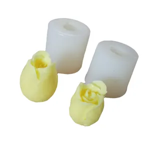 Tulip flower silicone mold for handmade scented candles, soap, and DIY resin crafts.