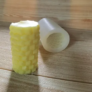 Honeycomb cylindrical silicone mold for DIY aromatherapy candles and handmade plaster crafts