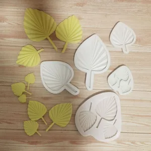Falten Palmblatt Silikonform Monstera Blatt Fondant Schokolade Ton Gips Tropfkleber Kuchen Dekoration DIY Handwerk Backwerkzeug