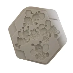 Professionelle Silikonform mit Cartoon-Bienen für Schokolade und Fondant-Kuchendeko
