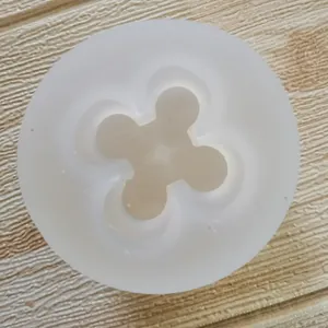 Macro view of a semi-transparent silicone mold for DIY aromatherapy gypsum crafts