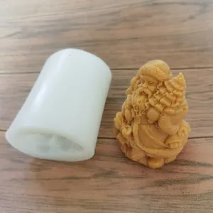 High detail Santa Claus silicone mold for candles and aromatherapy plaster craft
