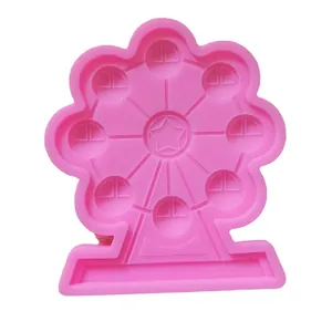 Rosa Riesenrad Silikonform für DIY Schokolade und Fondant Tortendekoration Werkzeug