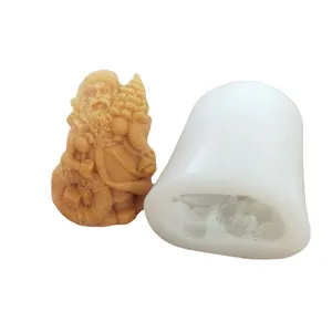 Premium large 3D Santa Claus silicone mold for DIY scented candles and decorative plaster crafts