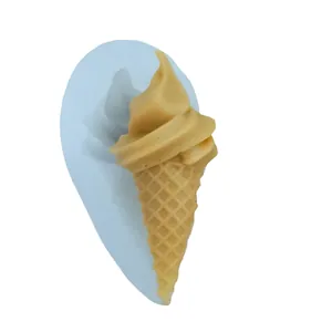 3D Siliconen IJshoorntje Vorm Taartvorm Voor Chocolademousse Dessert Bakgereedschap Wafeltextuur DIY Taartdecoratie