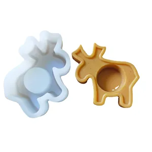 Moule en silicone en forme de renne de Noël pour bougies parfumées et chocolats