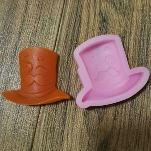 Zylinder-Silikonform mit Schnurrbart und Monokel für Tortendekoration und Fondant