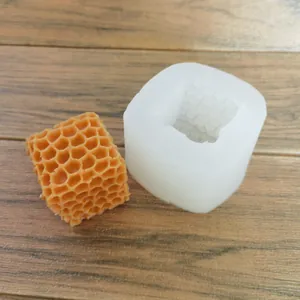 Cube Honeycomb Silicone Mold For DIY Aromatherapy Candle Chocolate Mousse Ice Cube Tool Geometric Baking Mold DIY Crafts