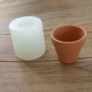Creative Round Succulent Flower Pot Silicone Mold DIY Handmade Cement Clay Gypsum Planter Pot Making Tool Home Office Decor