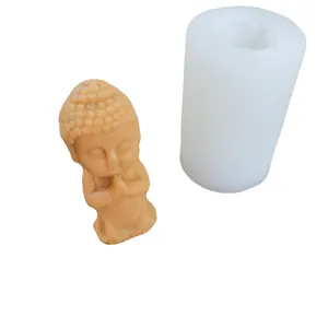 Molde de silicona de pequeño Buda 3D para hacer velas aromáticas personalizadas