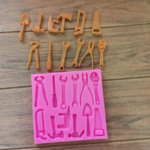 Hardware tools silicone mold for fondant and chocolate cake decoration DIY