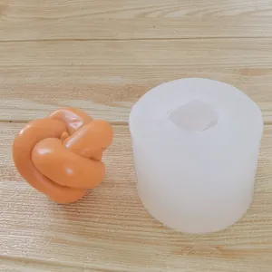 Knotted Yarn Ball Silicone Candle Mold For DIY Handmade Aroma Stone Gypsum Wax Candle Making Knotted Sphere Mold Decor