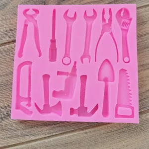 Pink silicone hardware tool shaped mold for fondant and chocolate cake decoration