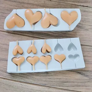 Herzförmige Silikon Lutscher Form Für DIY Schokolade Kuchen Dekoration Valentinstag Backwerkzeug Zucker Süßigkeiten Form