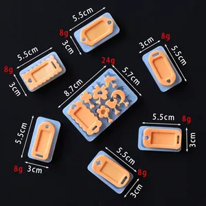 Dimensioni e peso dettagliati degli stampi in silicone per etichette in resina