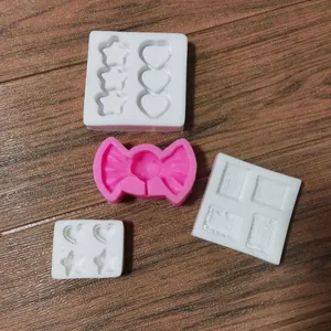 Schleife Herz Stern Silikon Lutscher Formen Schokolade Keks Backwerkzeuge DIY Handwerk Zucker Süßigkeiten Form Für Küche Party Dekor