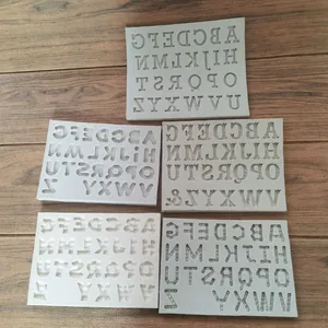 Stampo in Silicone per Lettere Maiuscole Fai-da-te per Decorazione Torte Fondente Cioccolato Biscotti Alfabeto A-Z