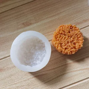 Detail view of simulation instant noodle silicone mold for cake decorating and soap making