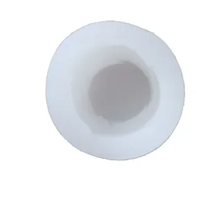 White cylindrical silicone mold for leaf-shaped candles and plaster crafts