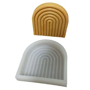 Moule en silicone arc-en-ciel pour la fabrication de bougies et d'ornements en plâtre