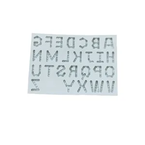 Stampo professionale in silicone con lettere maiuscole per decorazione di torte e cioccolato