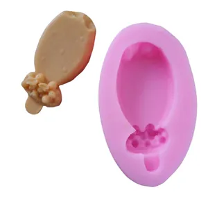 Ice cream popsicle shaped silicone mold for fondant cake decoration and chocolate making