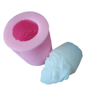 Molde de silicona rosa para cono de helado, chocolate, yeso aromático y jabón artesanal
