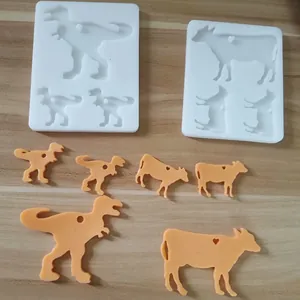Kreative Dinosaurier Schaf Tierform Silikonform Für Aroma Stein Schlüsselanhänger DIY Harz Tropfen Kleber Gussform Handwerk