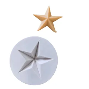 Molde de silicona con forma de estrella para fondant y chocolate