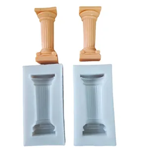 Molde de silicona estilo columna romana vintage para chocolate fondant y manualidades de resina