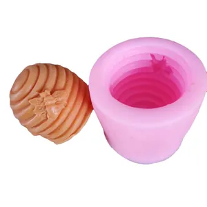 Moule en silicone 3D ruche pour savon artisanal DIY et fabrication de bougies d'abeilles