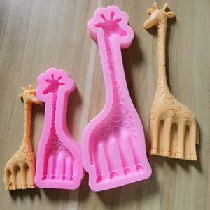 Cartoon Giraffe Shape Cake Decorating Mold Silicone Fondant Chocolate Baking Mold For DIY Sugarcraft Pastry Kitchen Tools