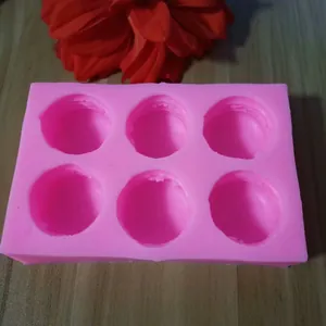 6-gaats roze macaron siliconen mal voor fondant chocolade en gebak details