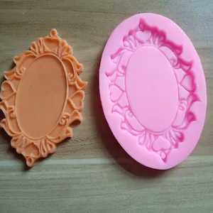 Vintage European style heart frame silicone mold for DIY fondant and chocolate crafts