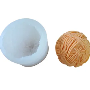 3D yarn ball silicone mold for fondant, aromatherapy plaster and cake decoration