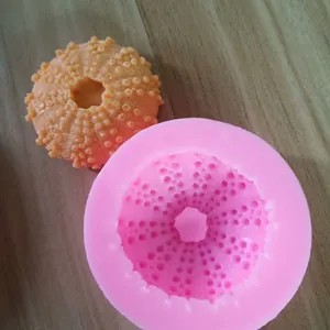 Sea urchin shaped pink silicone mold for ocean themed fondant baking or DIY crafts