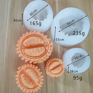 Moules en silicone en forme de durian pour gâteaux mousse, trois tailles disponibles