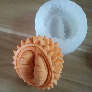 Moule en silicone durian détaillé montrant la texture réaliste pour décorations de gâteaux