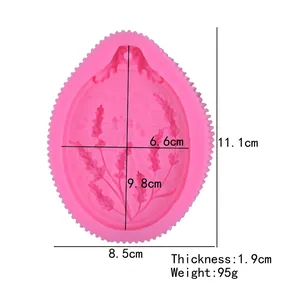 Stampo in silicone per ciondolo lavanda 11,1x8,5 cm per fai da te