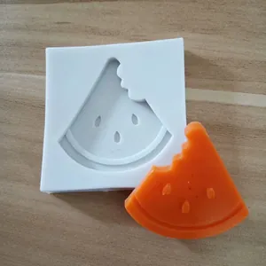 Creative bitten watermelon slice silicone mold for DIY baking and cake decoration