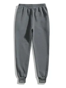Pantaloni sportivi grigio scuro uomo con vita elastica e polsini a costine stile high street.