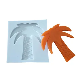 Palm tree shaped silicone mold for creative cake decoration and professional baking tools