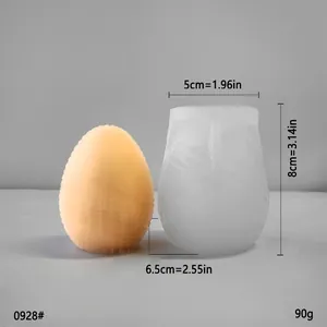 Moule en silicone pour œufs de Pâques avec dimensions pour bougies et savons DIY