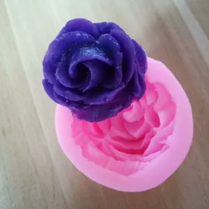Stampo in Silicone a Forma di Rosa 3D per Decorazione di Torte Fondente Cioccolato Fai da Te Strumento per Pasticceria